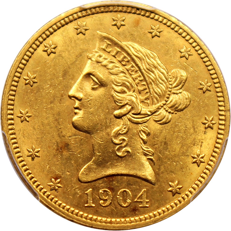 image for: 1904 $10 PCGS AU58