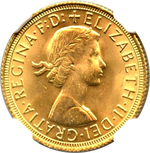image for: Great Britain: 1967 Gold Sovereign NGC MS64 (KM-908)