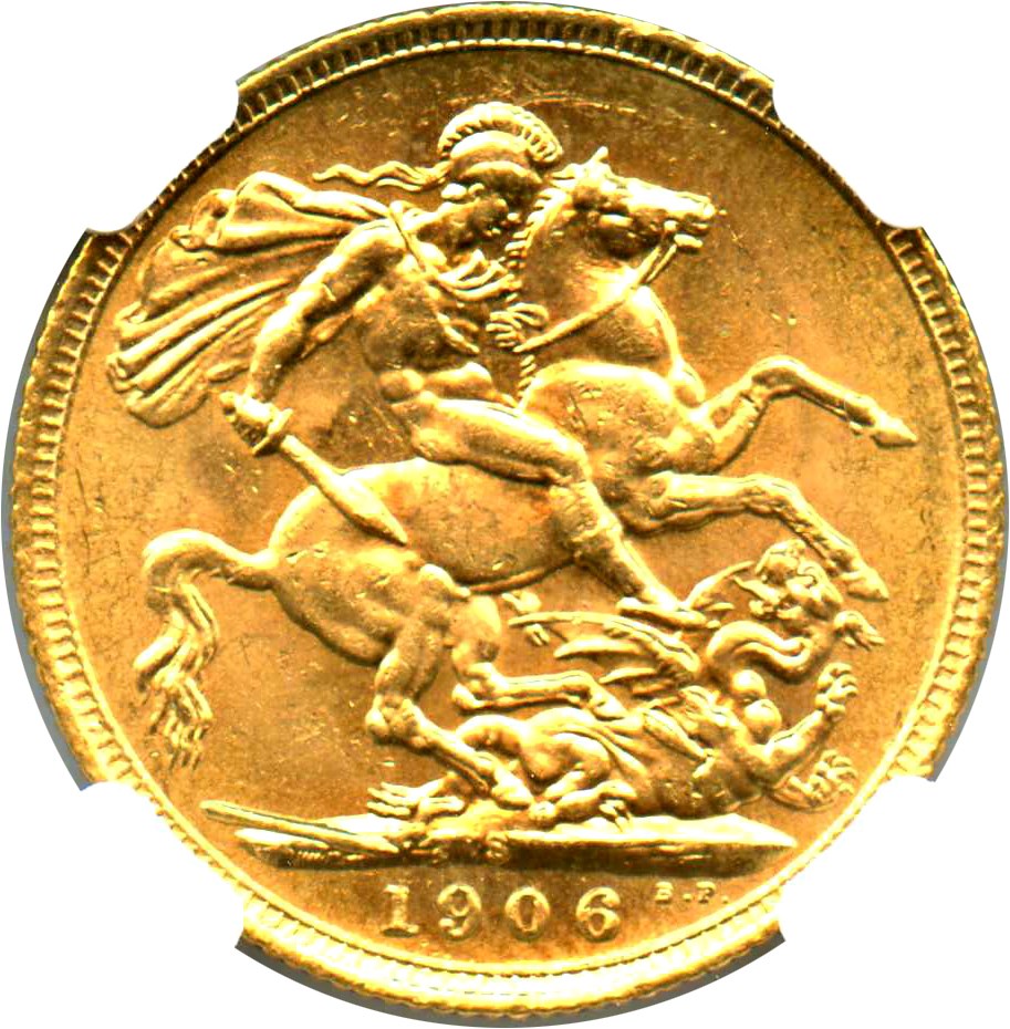 image for: Australia: 1906-S Gold Sovereign NGC MS62 (KM-15)