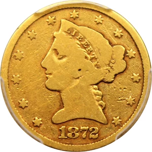 image for: 1872-CC $5 PCGS/CAC Good-06