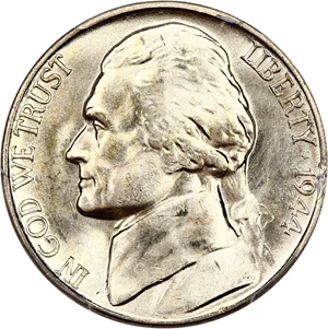 image for: 1944-D 5c PCGS MS65