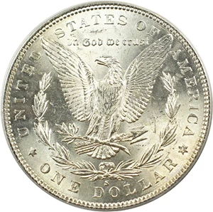 image for: Top 100 VAM: 1885-S $1 PCGS/CAC MS64 (VAM-6, S/S)