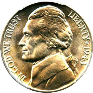 image for: 1943-D 5c PCGS MS66