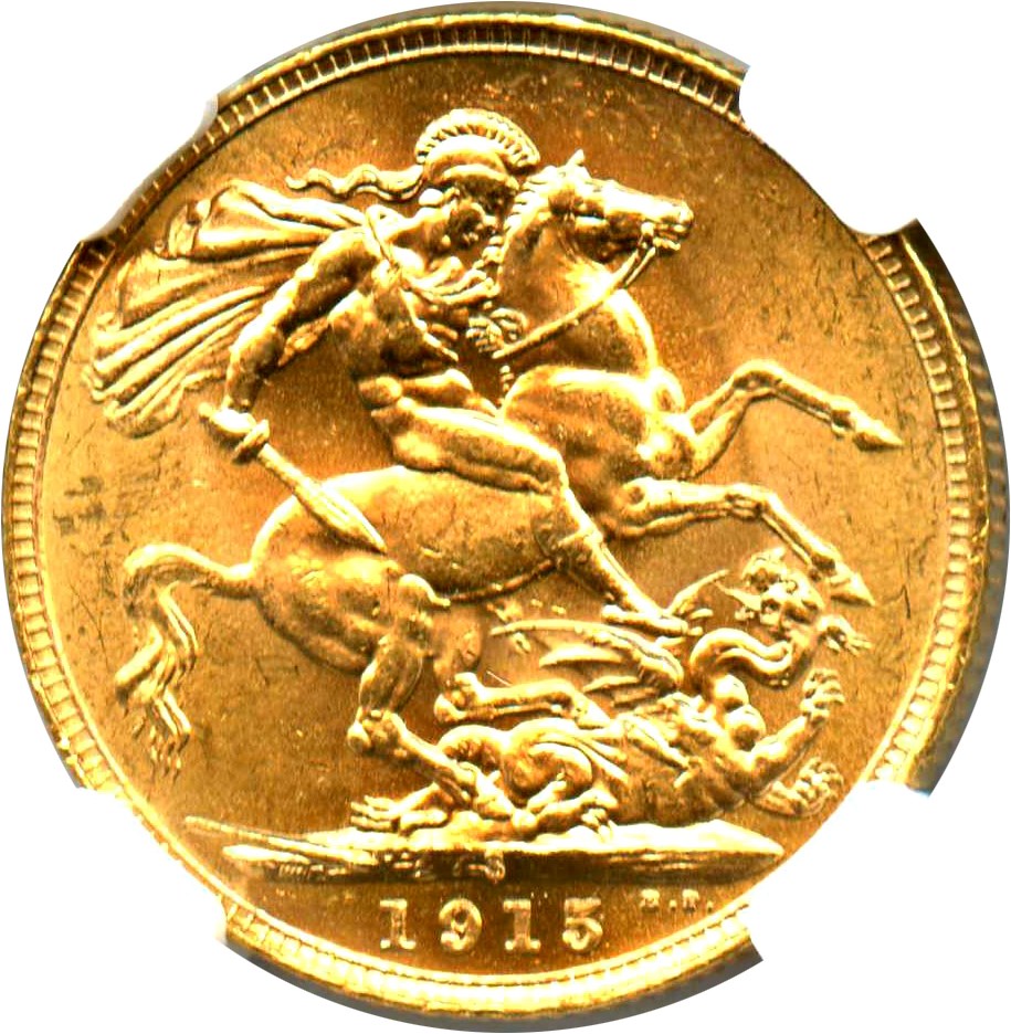 image for: Australia: 1915-S Gold Sovereign NGC MS64 (KM-29)