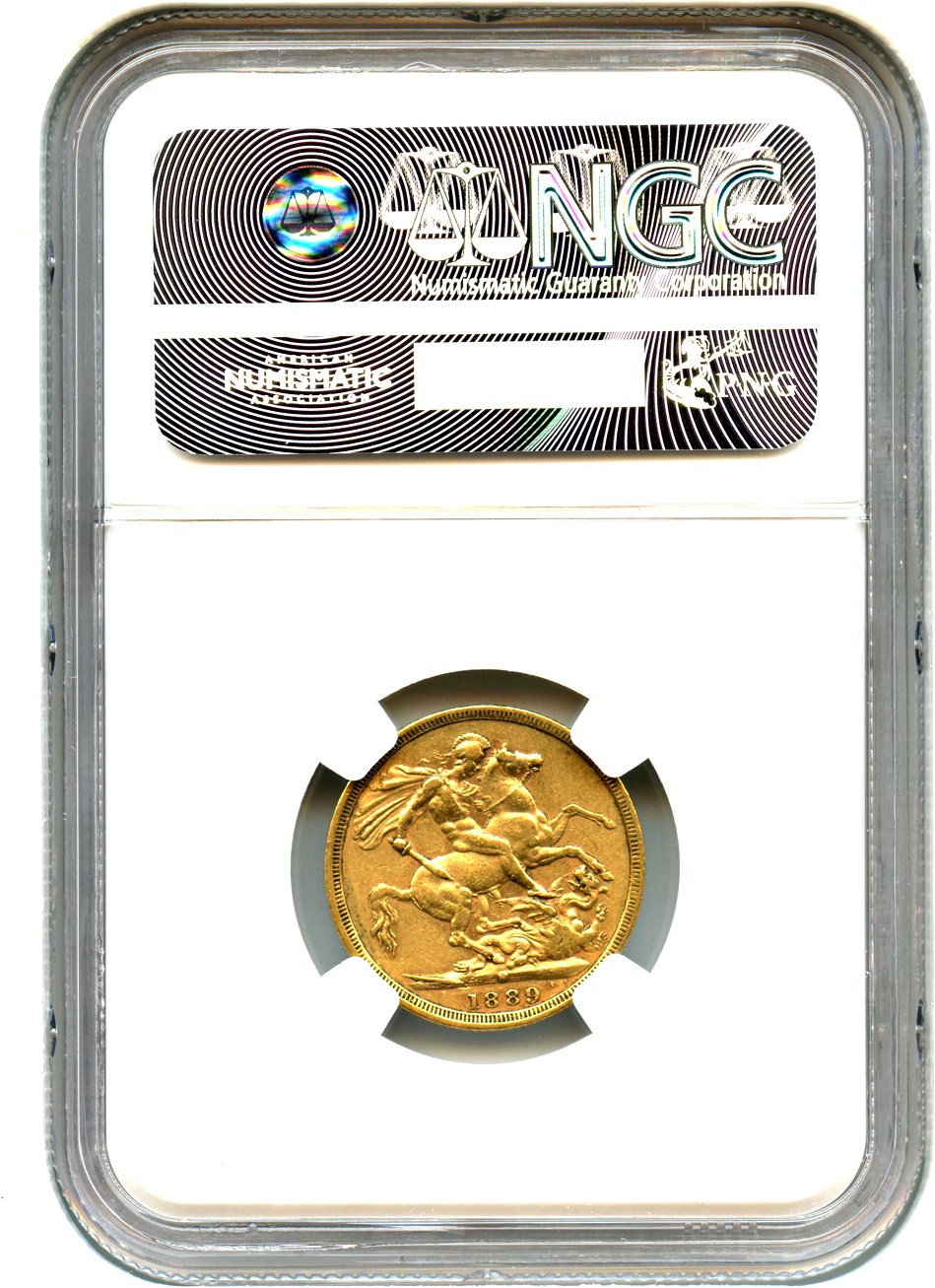 image for: Australia: 1889-M Jubilee Head Gold Sovereign NGC VF30 KM-10)