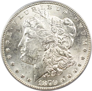 image for: Top 100 VAM: 1879-S $1 PCGS/CAC MS62 (Reverse of 1878, VAM-42)
