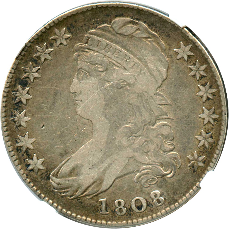 image for: 1808/7 50c NGC VF25 (O-101)