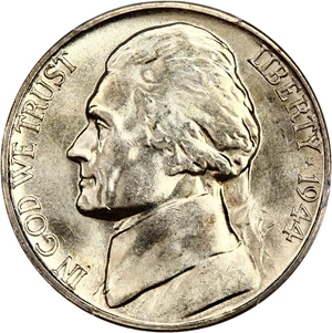image for: 1944-D 5c PCGS MS65