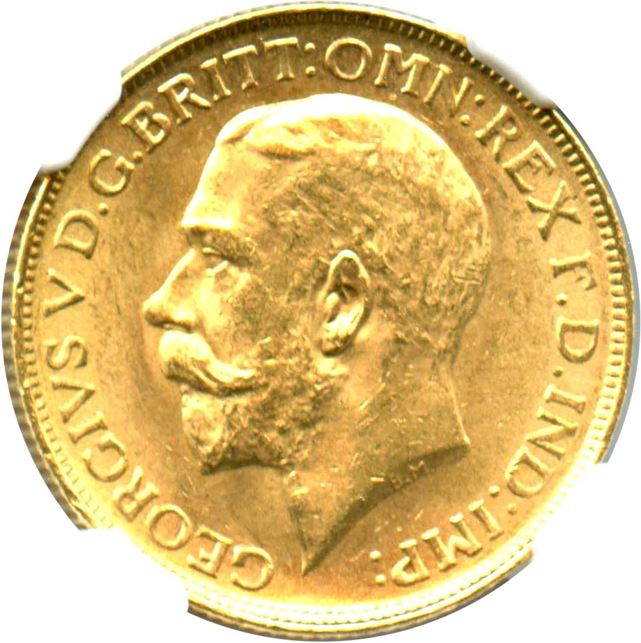 image for: Australia: 1915-S Gold Sovereign NGC MS64 (KM-29)