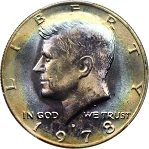 1978 Kennedy Half Dollar Coin - Fifty Cents, Circulated, Philadelphia Mint