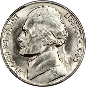 image for: 1943-D 5c PCGS MS66