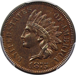 image for: 1875 1c PCGS UNC Details (Cleaning)