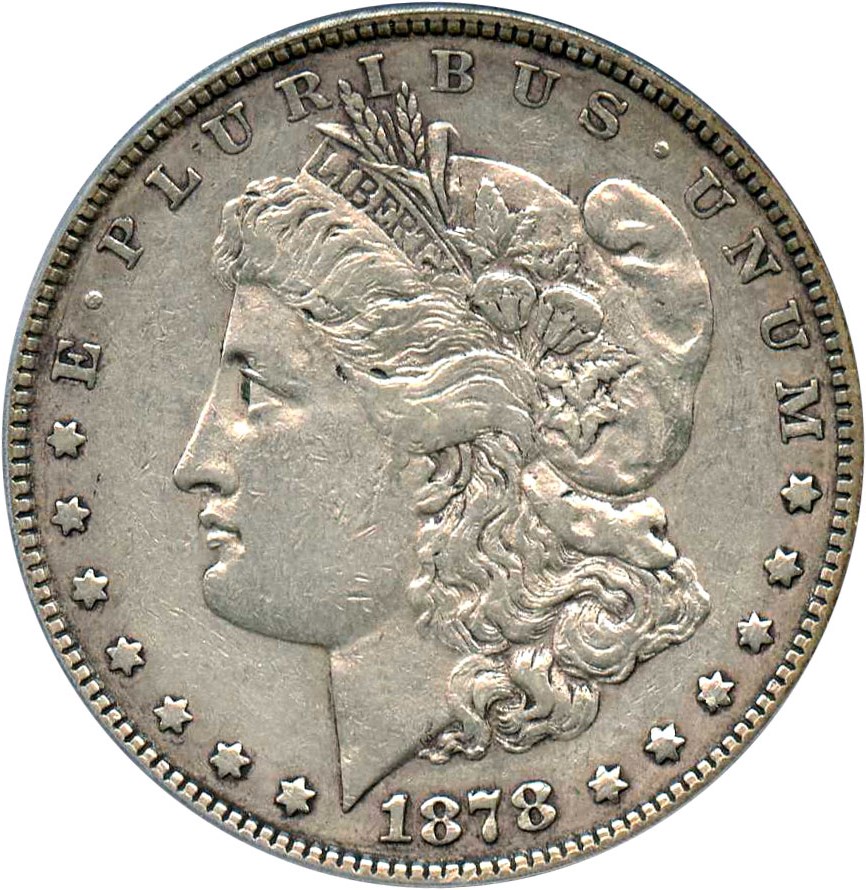 image for: Hot 50 VAM: 1878 7TF $1 PCGS XF40 (Reverse of 1878, VAM-170 Doubled Date)