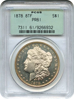 image for: 1878 8TF $1 PCGS Proof 61 (OGH)