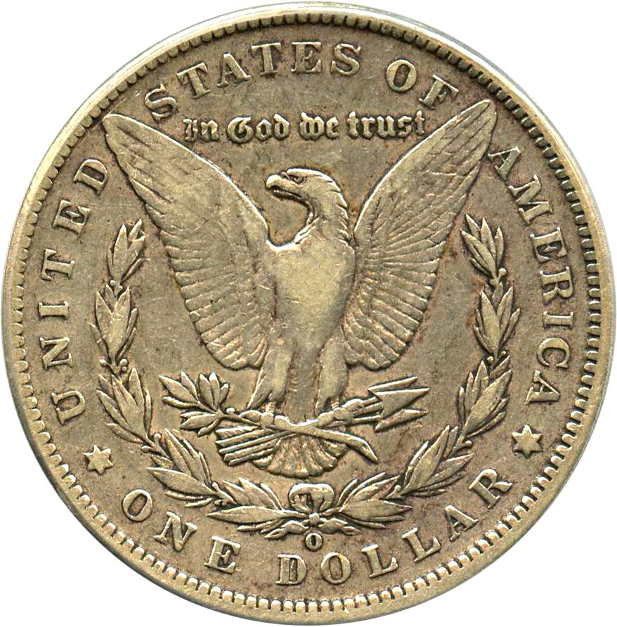 image for: Top 100 VAM: 1889-O $1 PCGS VF25 (VAM-1A, Clashed E)