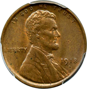 image for: 1918-S 1c PCGS MS65 BN