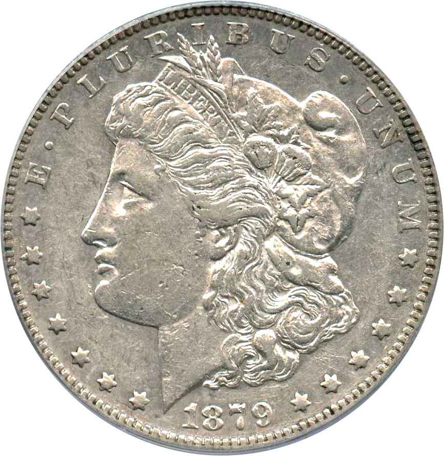image for: Top 100 VAM: 1879-S $1 PCGS XF45 (VAM-42, Reverse of 1878)
