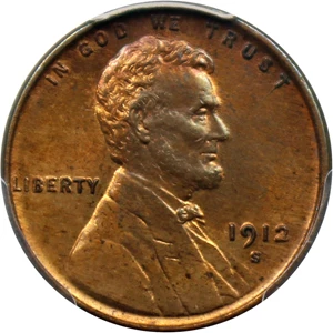 image for: 1912-S 1c PCGS MS64 RB