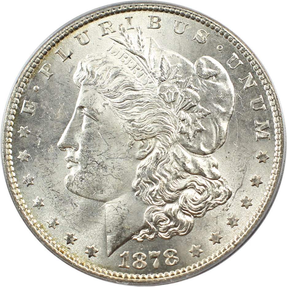image for: 1878 8TF $1 PCGS MS62 (VAM-14.2, Polished Ear)