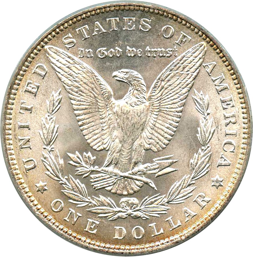 image for: Top 100 VAM: 1896 $1 PCGS MS63 (VAM-4, Doubled Stars)