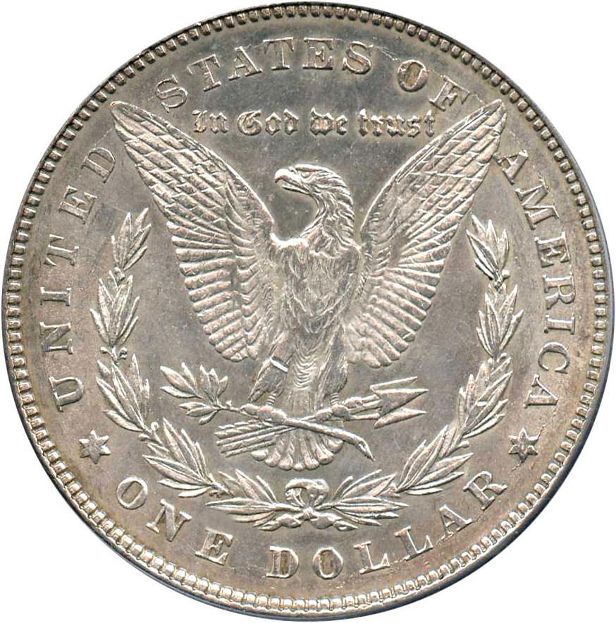 image for: Top 100 VAM: 1878 7TF $1 PCGS AU58 (Reverse of 1878, VAM-70, Doubled RIB)