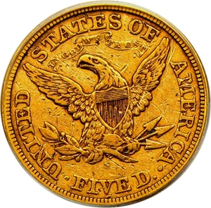 image for: 1866-S $5 PCGS VF20 (Motto, OGH)