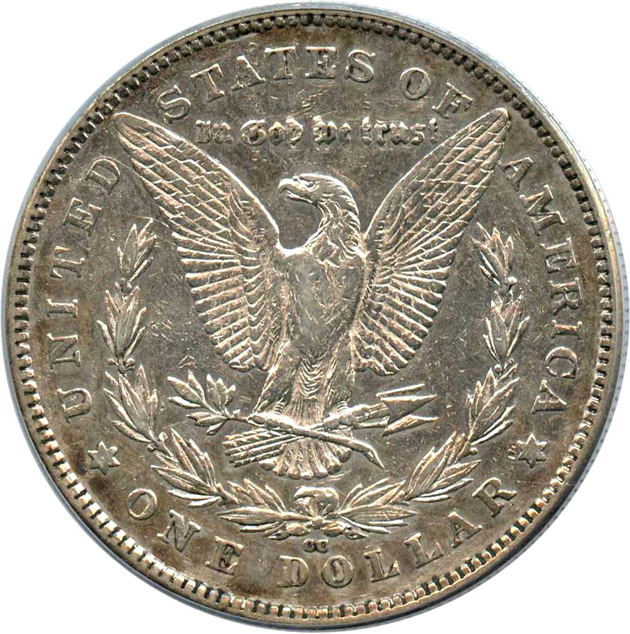 image for: Top 100 VAM: 1878-CC $1 PCGS XF45 (VAM-18, Doubled Leaves)