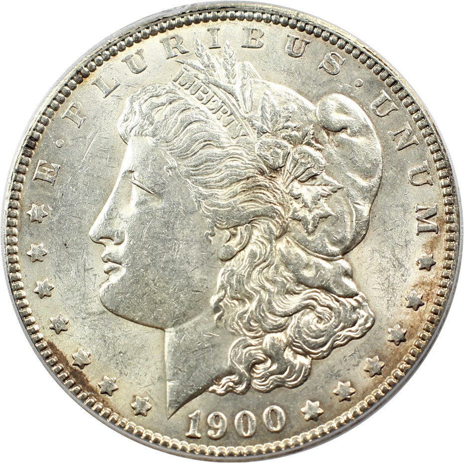 image for: Top 100 VAM: 1900 $1 PCGS AU55 (VAM-24, Doubled Wing)