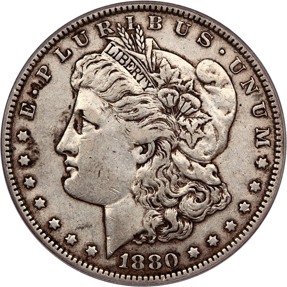 image for: Hot 50 VAM: 1880 $1 PCGS XF40 (VAM-39A, Partial E Rev)