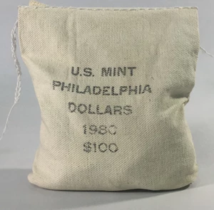 image for: 1980-P $1 SBA 100 Coins in Sealed Mint Bag ($100 Bag)