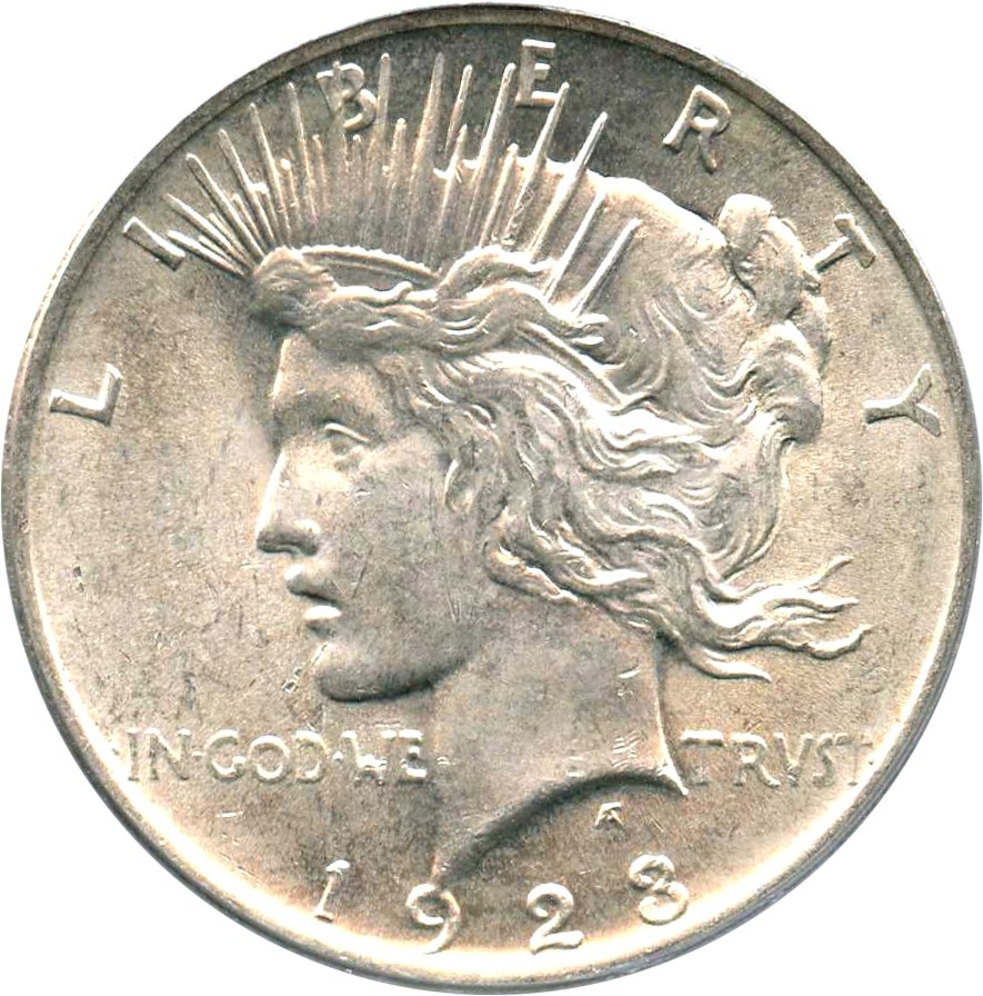 image for: Top 50 VAM: 1923 $1 PCGS MS61 (VAM-1F, Chin Bar)