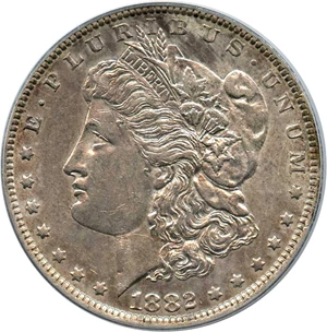 image for: Top 100 VAM: 1882-O $1 PCGS AU50 (VAM-5, O/S Broken)