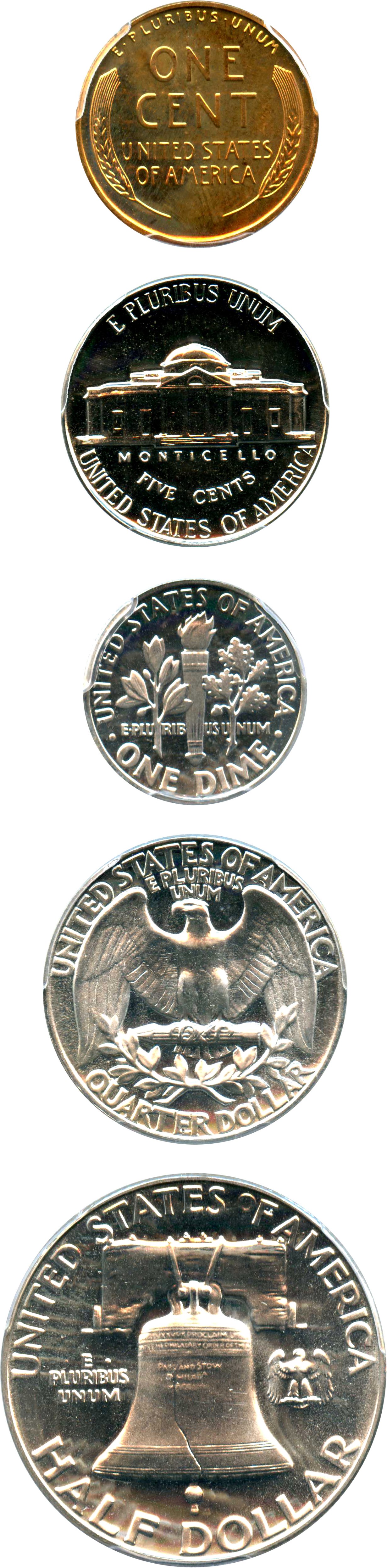 image for: 1954 Proof Set PCGS Proof 66-67 (5 Coins)