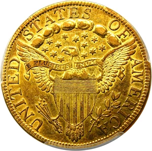 image for: 1797 Large Eagle $10 PCGS/CAC AU50
