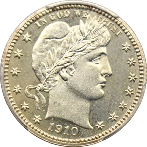 image for: 1910 25c PCGS Proof 63