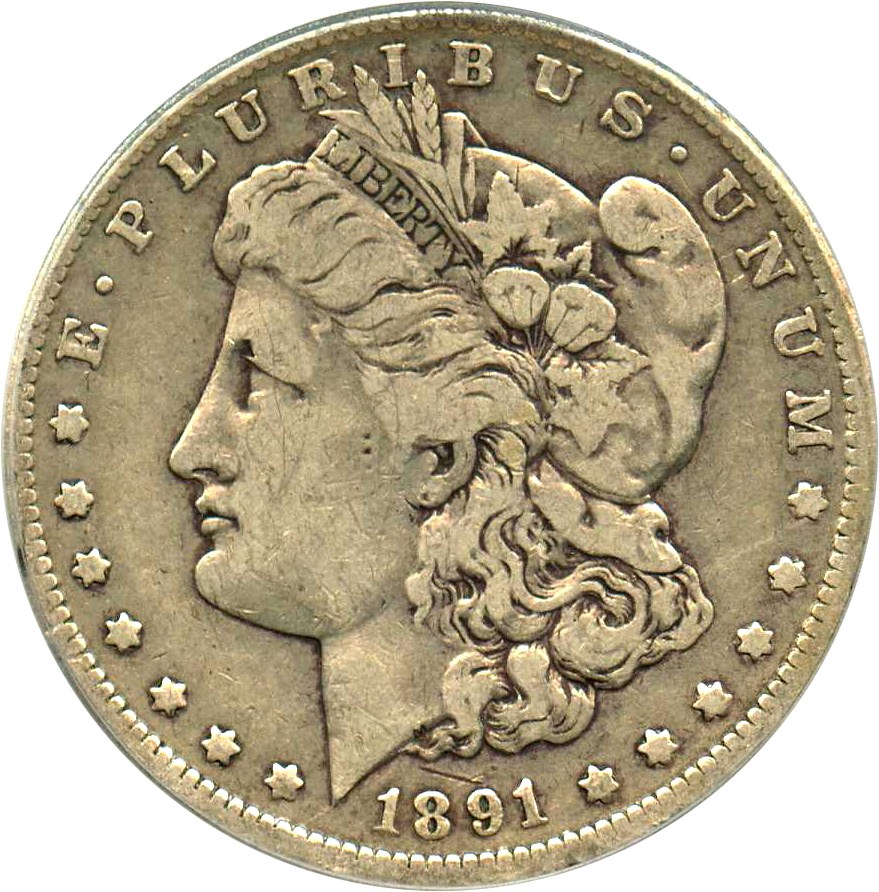 image for: Top 100 VAM: 1891-O $1 PCGS F15 (VAM-1A, Clashed E)