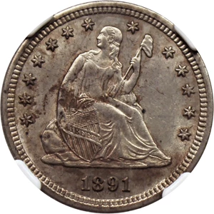 image for: 1891-S 25c NGC AU58