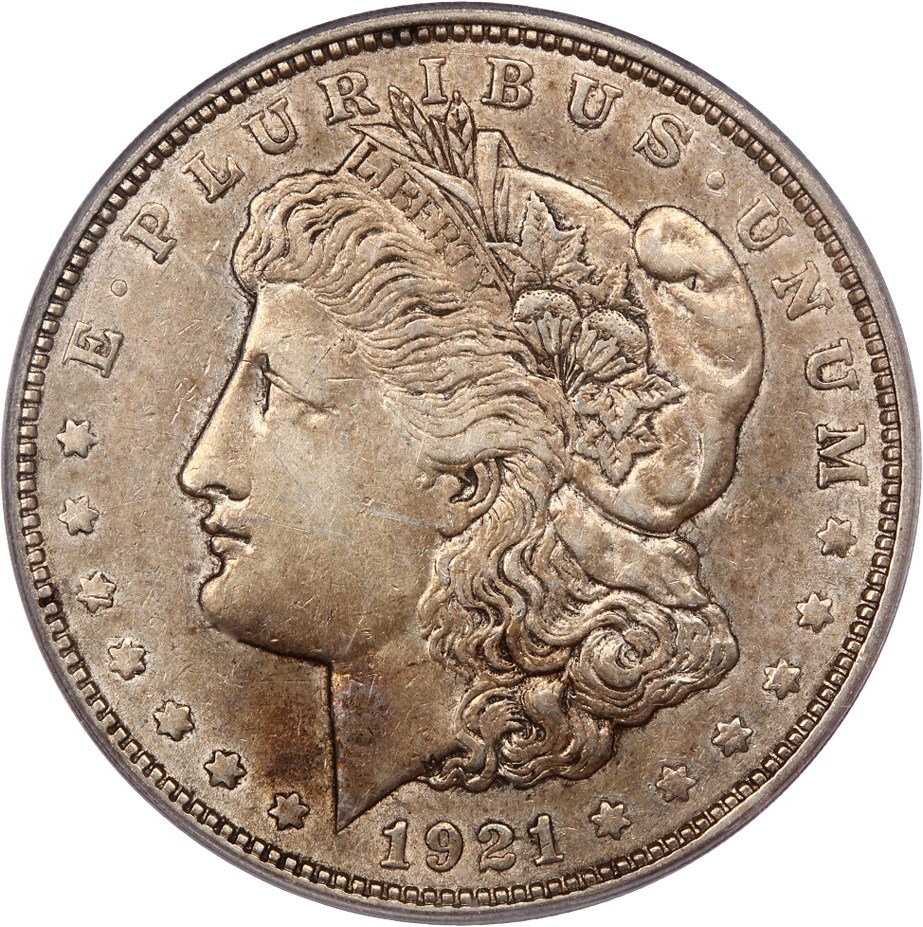 image for: 1921-D $1 PCGS XF45 (VAM-3A, Wing Dot)