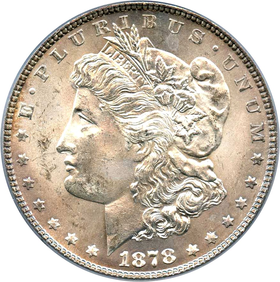 image for: Top 100 VAM: 1878 7TF $1 PCGS MS63 (Reverse of 1878, VAM-141, Tripled Star)