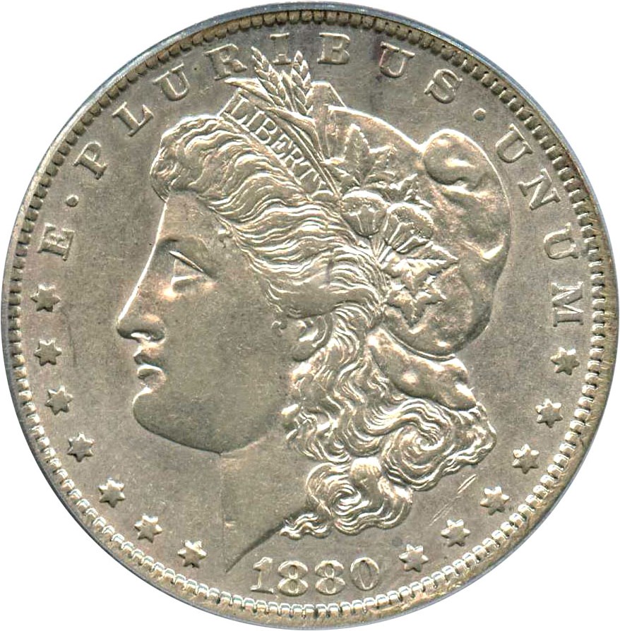 image for: Top 100 VAM: 1880-O $1 PCGS XF45 (VAM-49, 8/7 Ear Hangnail)