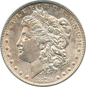 image for: Top 100 VAM: 1879-S $1 PCGS AU50 (VAM-42, Reverse of 1878)