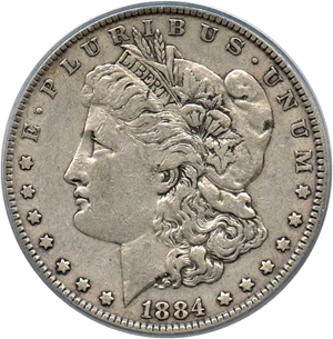 image for: Top 100 VAM: 1884 $1 PCGS XF40 (VAM-3, Large Dot)