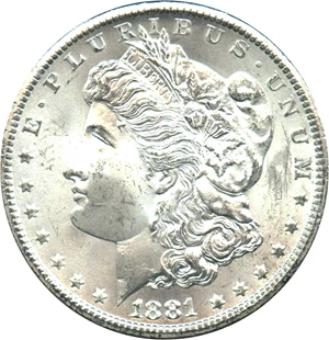 image for: 1881-CC $1 PCGS/GSA/CAC MS64
