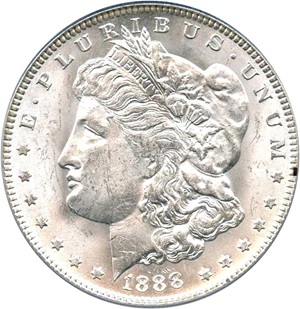 image for: Hot 50 VAM: 1888 $1 PCGS MS62 (VAM-12, Doubled Reverse)