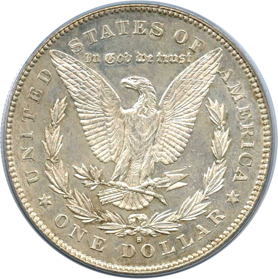 image for: Hot 50 VAM: 1878-S $1 PCGS AU58 (VAM-6, Doubled Rib)