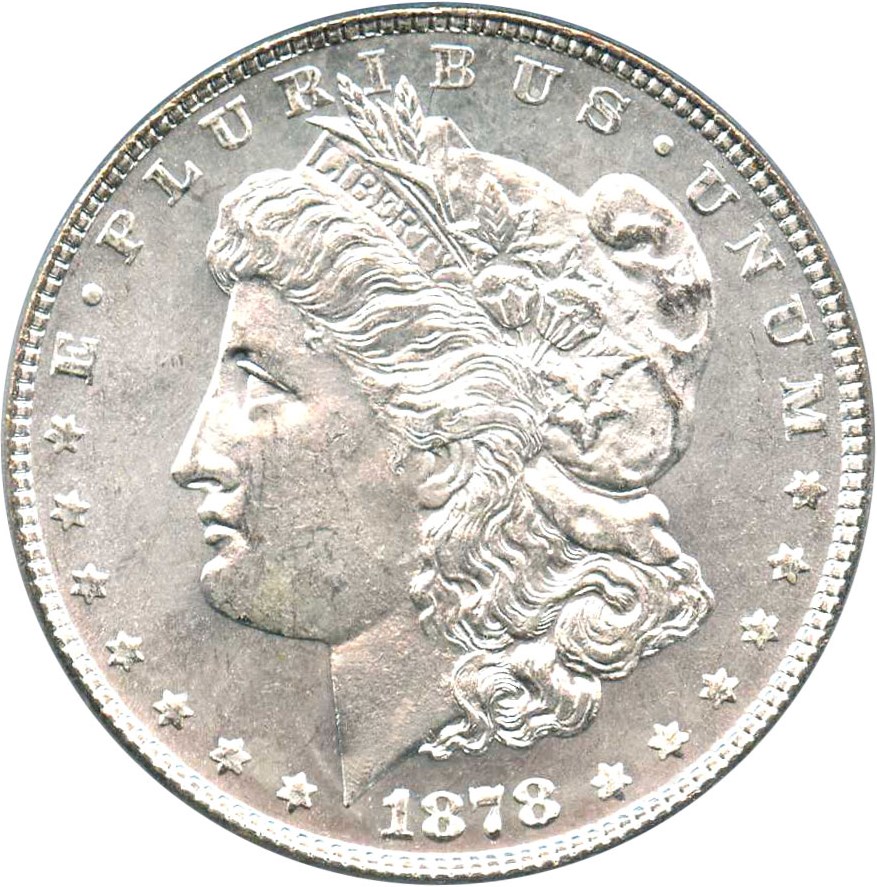 image for: 1878 7TF $1 PCGS MS62 (Reverse of 1878, VAM-31 Lines Thru Leg)