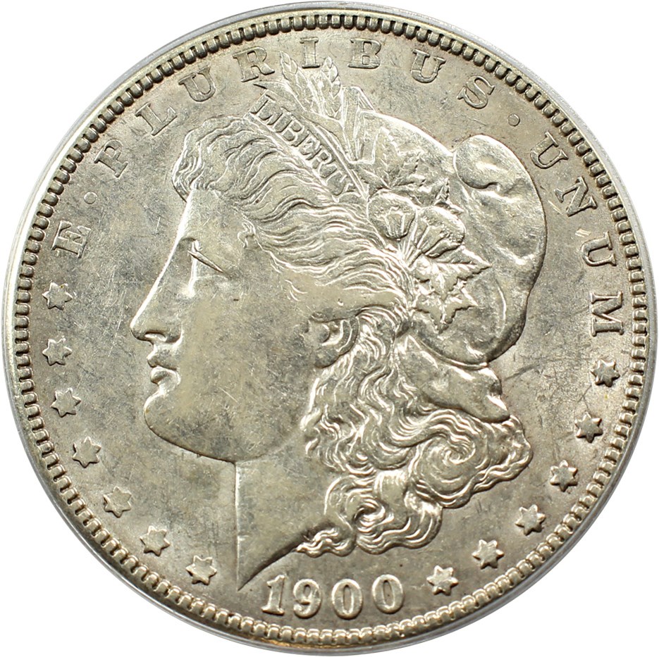 image for: Hot 50 VAM: 1900 $1 PCGS AU53 (VAM-16A, Two Olive Rev)