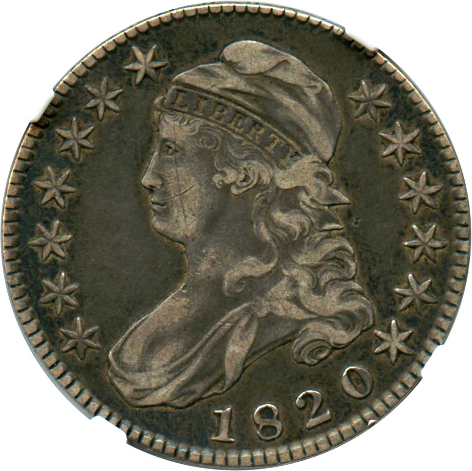 image for: 1820 50c NGC/CAC VF30