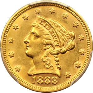 image for: 1888 $2 1/2 PCGS MS63