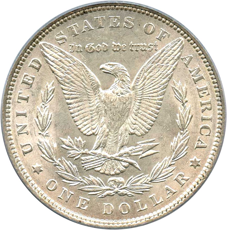 image for: Top 100 VAM: 1896 $1 PCGS AU55 (VAM-4, Doubled Stars)
